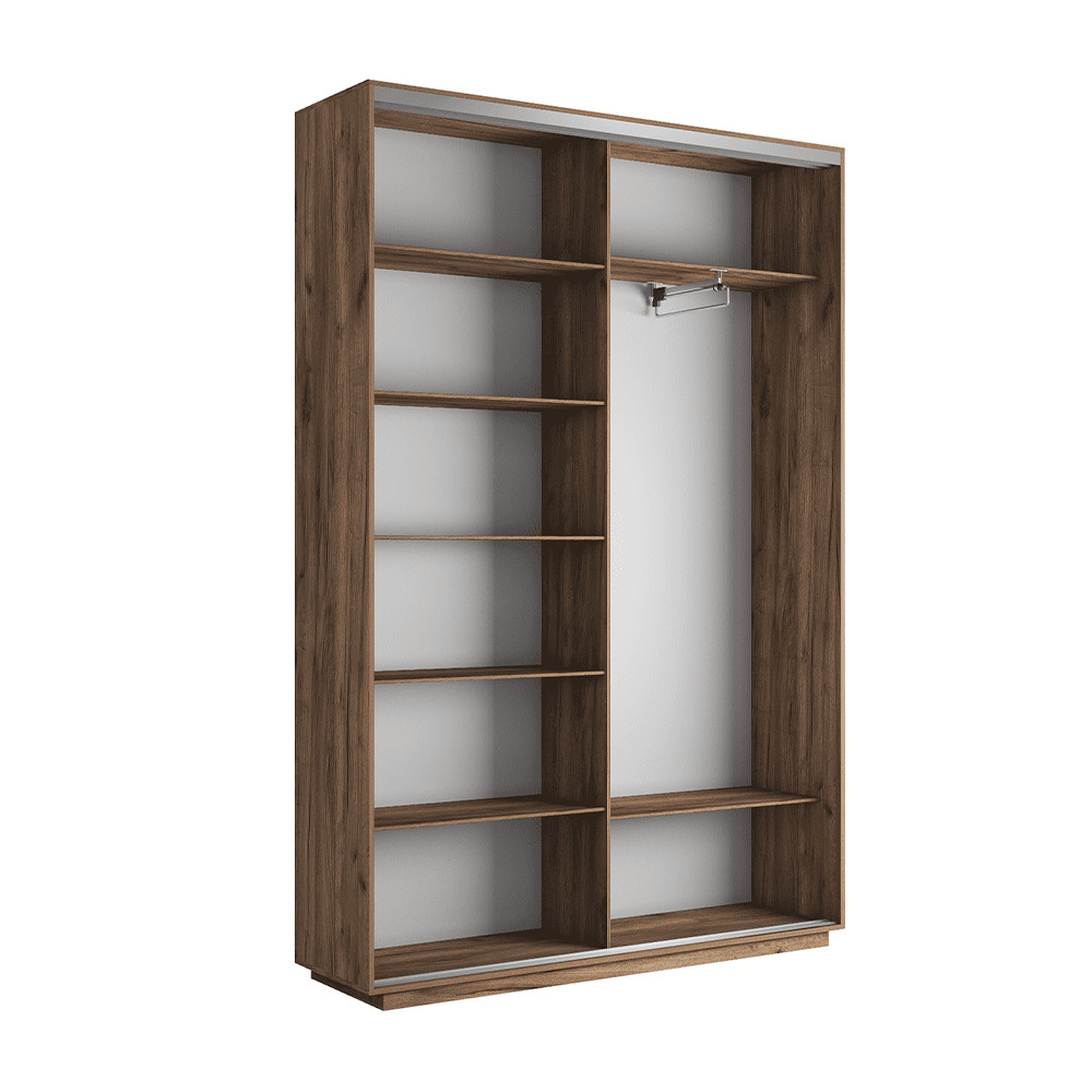 Шкаф-купе Экспресс, 2дв.-Зеркала, 120х45х220, Крафт табачный