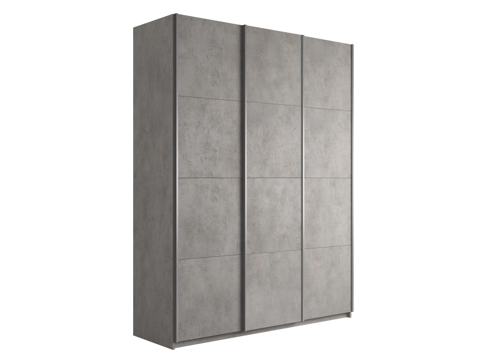 Шкаф-купе Прайм 3дв.-ДСП/доводчики, 180х57х230, Бетон