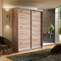 Шкаф-купе Экспресс, 2дв.-ДСП, 140х45х240, Крафт табачный