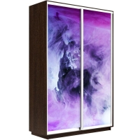 Шкаф-купе Фотопечать, 2дв. Фиолетовый дым, 140х60х240, Венге
