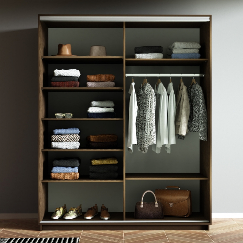 Шкаф-купе Экспресс, 2дв.-Зеркала, 120х60х240, Венге