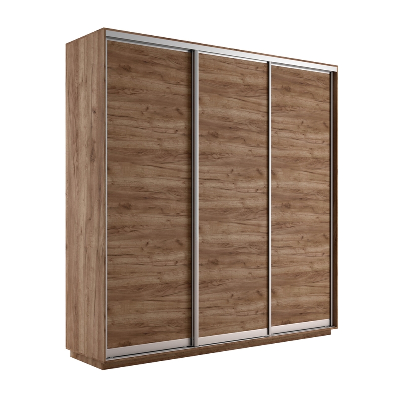 Шкаф-купе Экспресс 3дв. -ДСП, 180х45х240, Крафт табачный