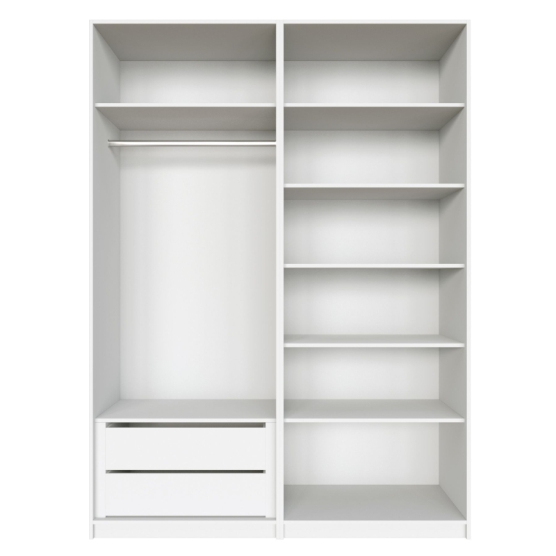 Распашной шкаф Локер 800+800 ("WingLine") Белый снег