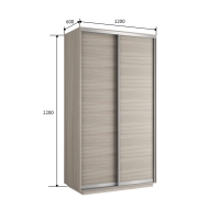 Шкаф-купе Экспресс Хит, 2дв.-ДСП, 120х60х220, Ясень шимо светлый