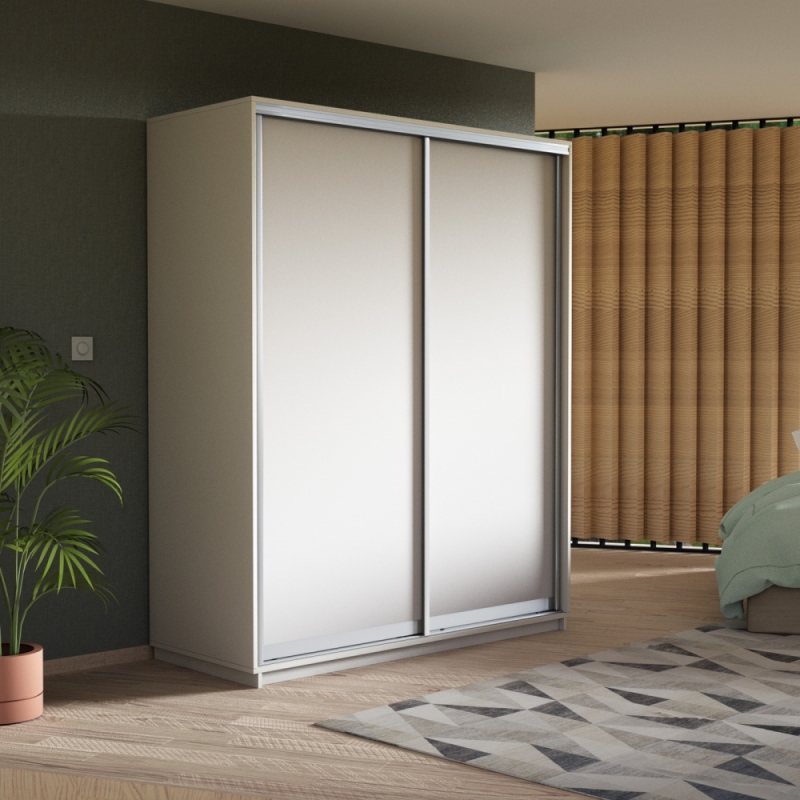 Шкаф-купе Экспресс, 2дв.-ДСП, 140х60х220, Белый снег