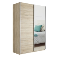 Шкаф-купе Прайм, 2дв. ДСП/Зеркало/доводчики, 160х57х230, Сонома