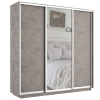 Шкаф-купе Экспресс 3дв. ДСП/Зеркало/ДСП, 210х60х240, Бетон