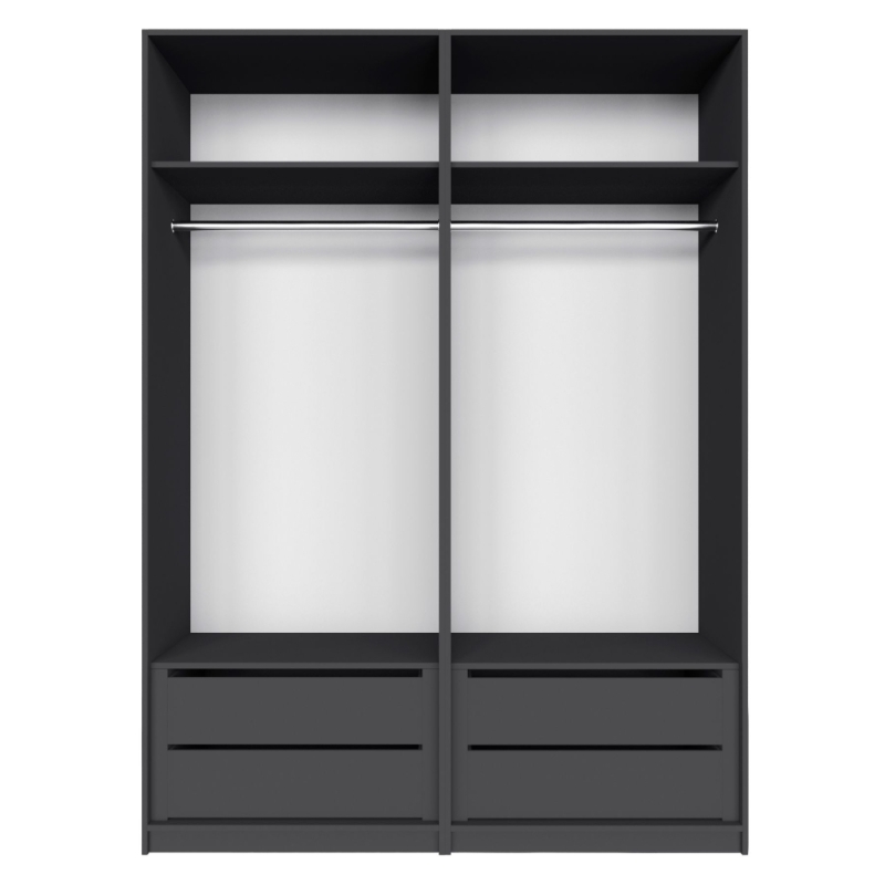 Распашной шкаф Локер 800+800 "WingLine" Серый диамант