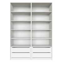 Распашной шкаф Локер 800+800 "Push to Move"/Правый Белый снег