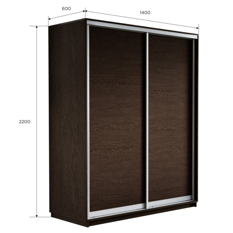 Шкаф-купе Экспресс, 2дв.-ДСП, 140х60х220, Венге
