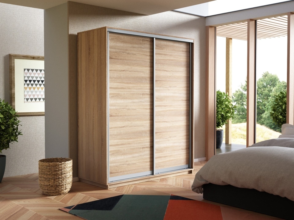 Шкаф-купе Экспресс, 2дв.-ДСП, 160х60х220, Сонома