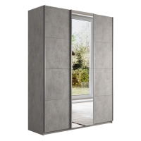 Шкаф-купе Прайм, 3дв. ДСП/Зеркало/ДСП/доводчики, 180х57х230, Бетон