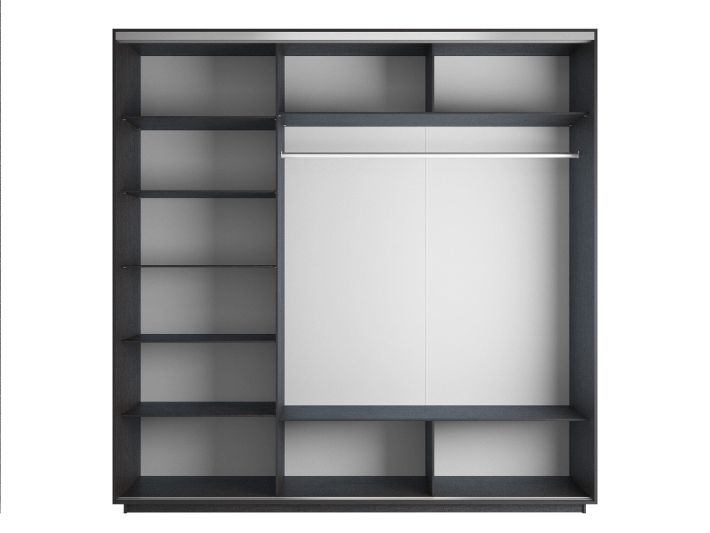 Шкаф-купе Экспресс 3дв. ДСП/Зеркало/ДСП, 180х60х240, Венге