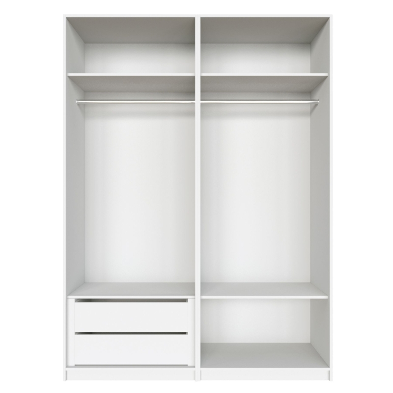 Распашной шкаф Локер 800+800 "Push to Move"/Правый Белый снег