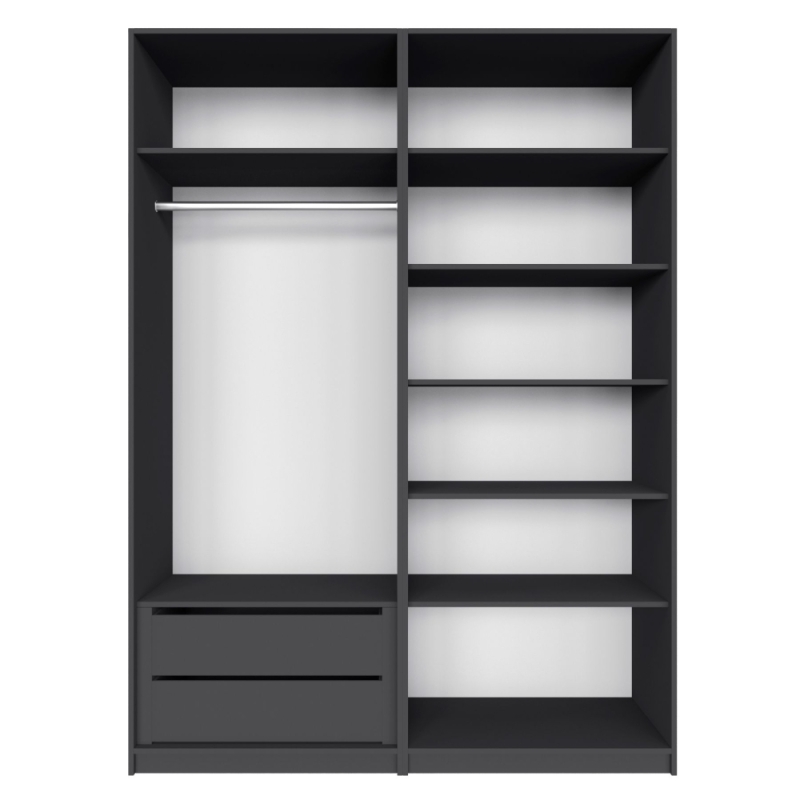 Распашной шкаф Локер 800+800 (Распашной) Серый диамант