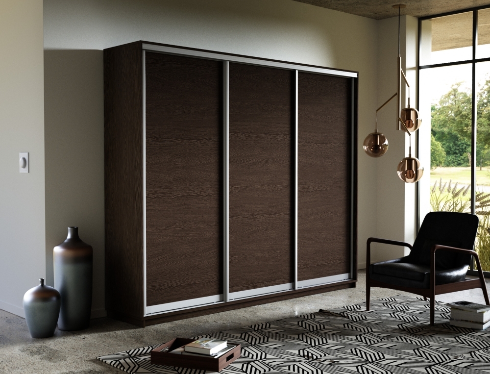 Шкаф-купе Экспресс 3дв. -ДСП, 180х45х240, Венге