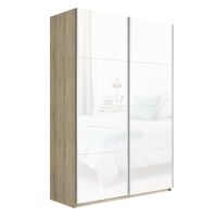 Шкаф-купе Прайм, 2дв. Белый Глянец/доводчики, 120х57х230, Сонома