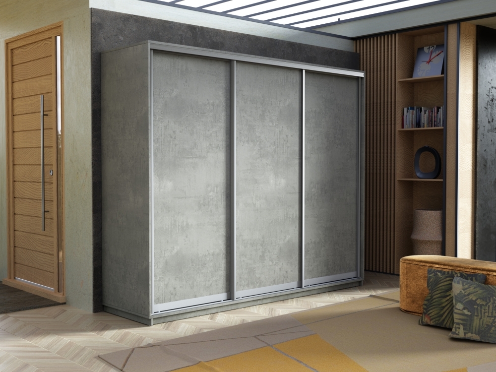 Шкаф-купе Экспресс 3дв.-ДСП, 180х60х220, Бетон