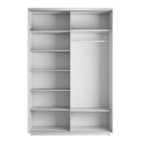 Шкаф-купе Фотопечать, 2дв. Абстракция серая, 160х60х240, Белый снег