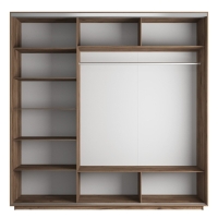 Шкаф-купе Экспресс 3дв. ДСП/Зеркало/ДСП, 180х60х240, Крафт табачный