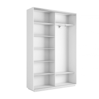 Шкаф-купе Фотопечать, 2дв. Абстракция серая, 120х45х240, Белый снег