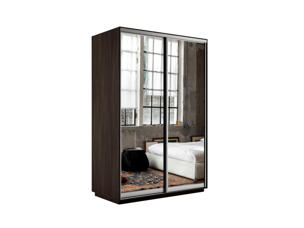Шкаф-купе Экспресс, 2дв.-Зеркала, 140х60х240, Венге