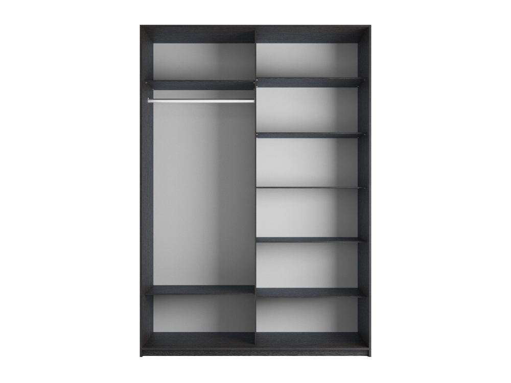 Шкаф-купе Прайм, 2дв. ДСП/Белый Глянец/доводчики, 160х57х230, Венге