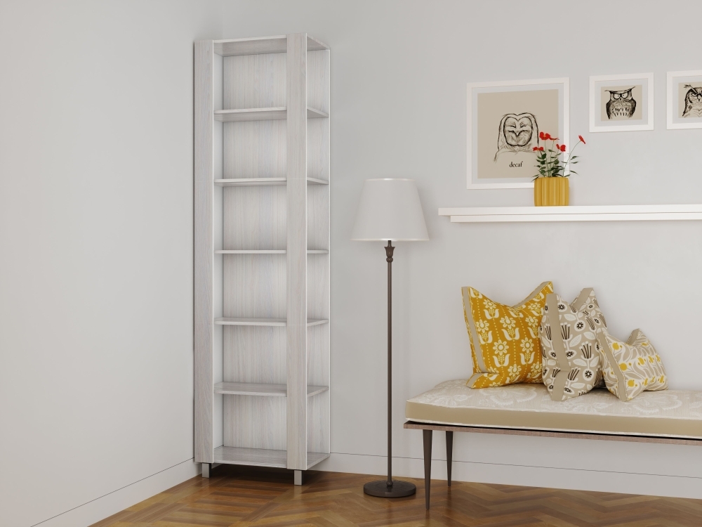 Стеллаж модульный Мебельная компания Е1 Универсальный 35х44х220, Ясень Анкор Светлый