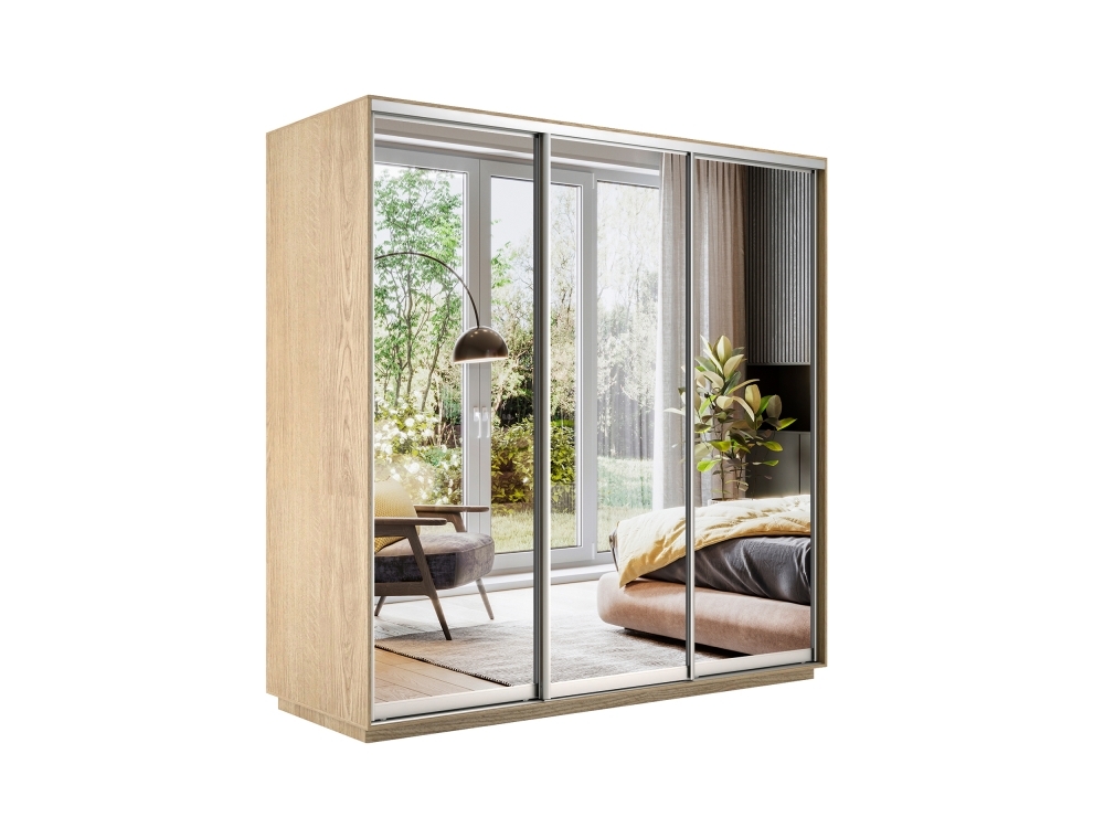 Шкаф-купе Экспресс 3дв.-зеркала, 180х60х220, Сонома
