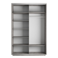 Шкаф-купе Фотопечать, 2дв. Морские волны, 160х60х240, Бетон