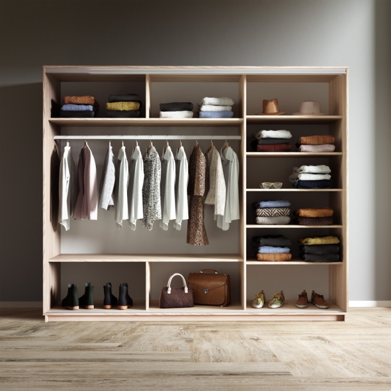 Шкаф-купе Фотопечать 3дв. Абстракция бело-голубая, 180х60х240, Ясень шимо светлый