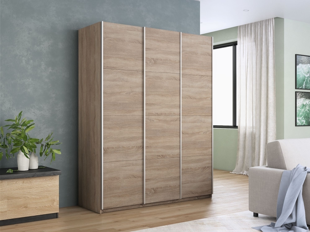 Шкаф-купе Прайм 3дв.-ДСП, 210х57х230, Сонома