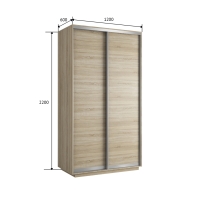 Шкаф-купе Экспресс Хит, 2дв.-ДСП, 120х60х220, Сонома