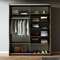 Шкаф-купе Прайм, 2дв. ДСП/Белый Глянец/доводчики, 140х57х230, Венге