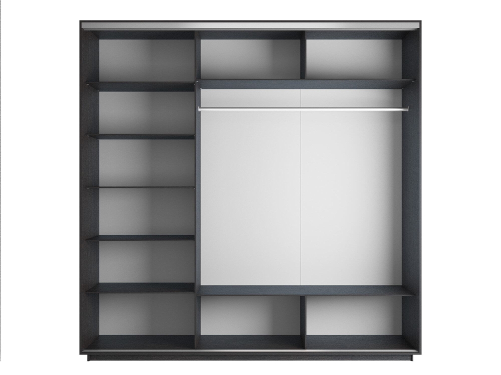 Шкаф-купе Экспресс 3дв.-зеркала, 180х60х220, Венге