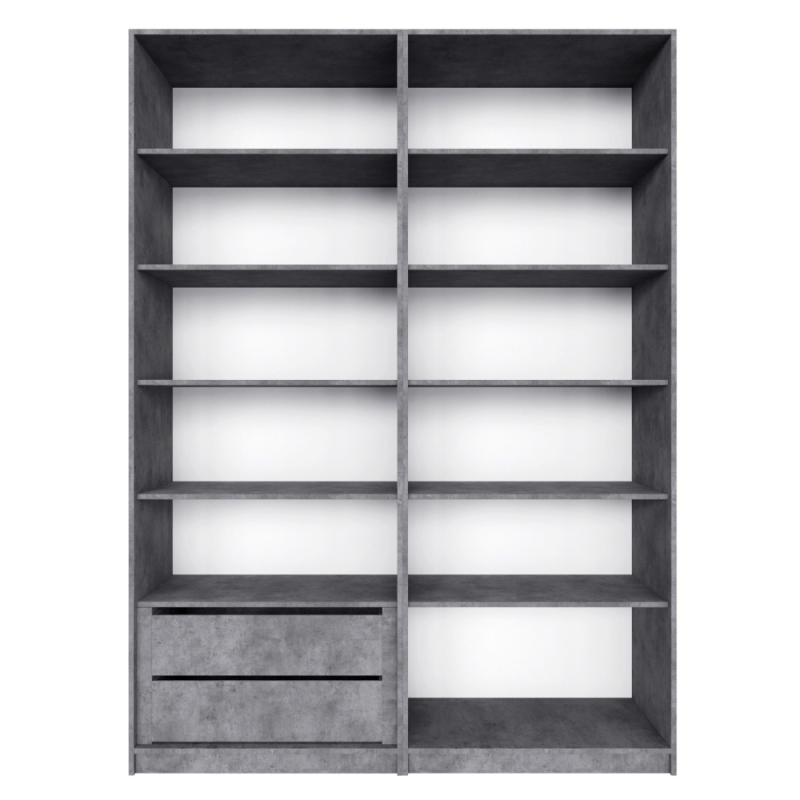 Распашной шкаф Локер 800+800 "WingLine" Бетон