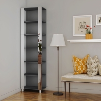 Стеллаж модульный Мебельная компания Е1 Универсальный Зеркало 35х44х240, Серый диамант