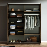 Шкаф-купе Экспресс, 2дв. ДСП/Зеркало, 140х60х220, Венге