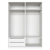 Распашной шкаф Локер 800+800 Белый снег