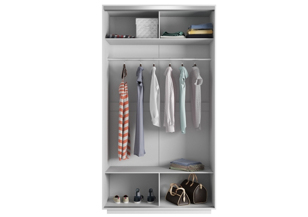 Шкаф-купе Экспресс Хит, 2дв. ДСП/Зеркало, 120х60х220, Белый