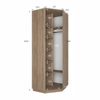 Шкаф распашной Распашной Угловой Экспресс 90х90х240 см