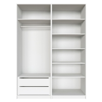 Распашной шкаф Локер 800+800 (Распашной) Белый снег