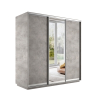 Шкаф-купе Экспресс 3дв. ДСП/Зеркало/ДСП, 180х60х220, Бетон