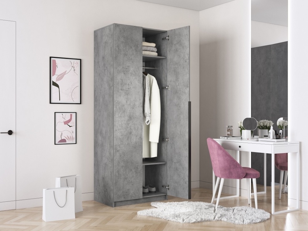 Шкаф распашной Локер "Распашной" 80х220х53 Серый