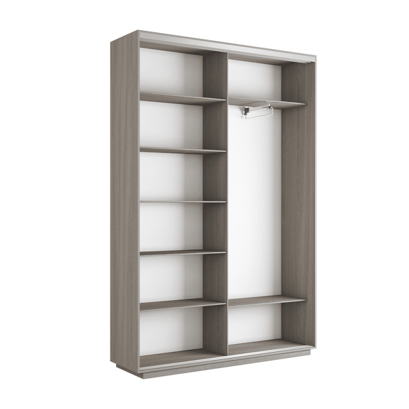 Шкаф-купе Фотопечать, 2дв. Листья золото, 160х45х220, Ясень шимо светлый