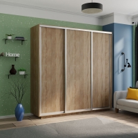 Шкаф-купе Экспресс 3дв. -ДСП, 210х45х220, Сонома