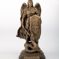 Статуэтка "Вернисаж истории", Архангел Михаил, малая, 23 см патина бронза