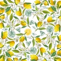 Салфетки бумажные "Лимон" NEW, Bulgaree Green,  33*33 см, 3 слоя, 20 шт.