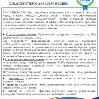 Добавка для суставов и костей собак и кошек Canina (Канина) Canhydrox GAG (Канина Кангидрокс ГАГ), 60 таблеток, 100 г